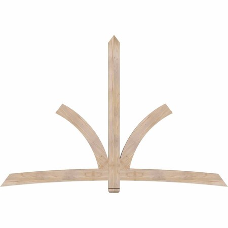 Ekena Millwork Davenport Smooth Timber Gable Bracket, Douglas Fir, 108"W x 72"H x 3 1/2"D x 5 1/2"F, 16/12 Pitch GBW108X72X0406DAV00SDF